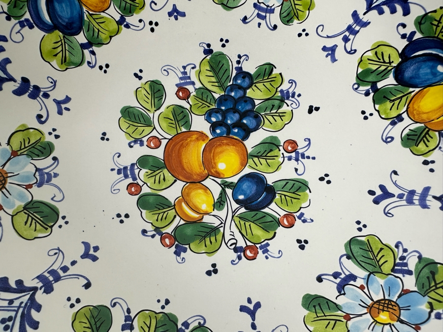 Hand Painted Studio Chironi Tuscan Ceramic Italian Bowl 11W X 2.5H [Photo 4]