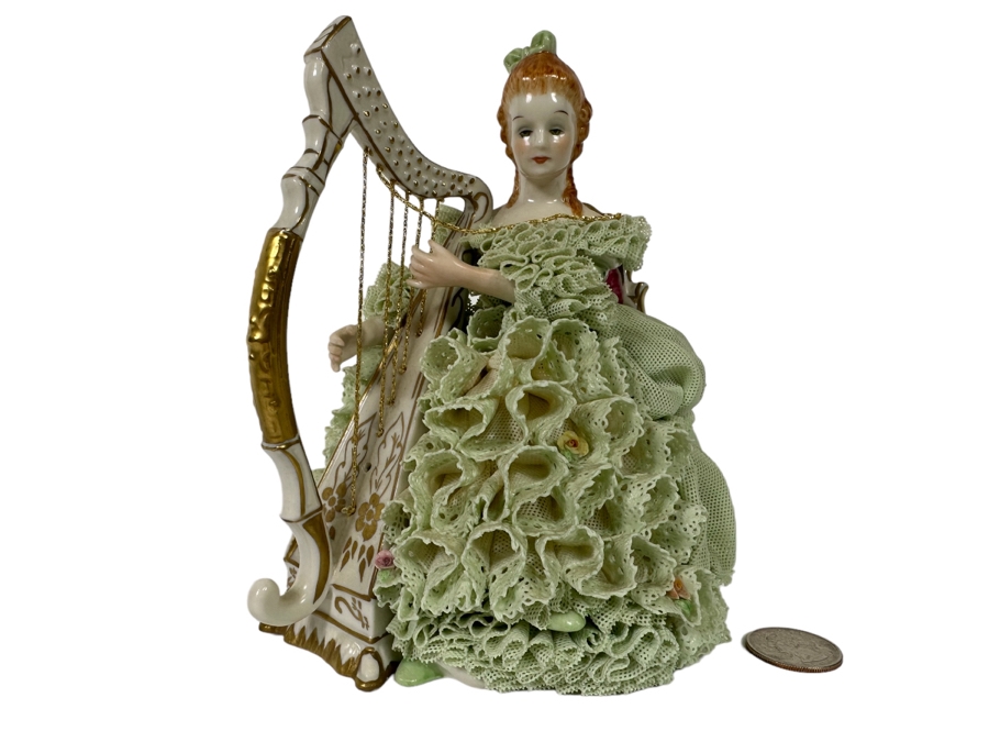 MZ Irish Dresden 'Sinead' Emerald Collection Figurine 6W X 6.5H