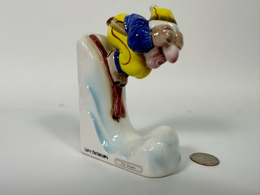 Vintage 1978 Dave Grossman Designs, Inc Through Factory Skier Figurine Gary Patterson 'The Moguls' 3.5W X 5H [Photo 3]