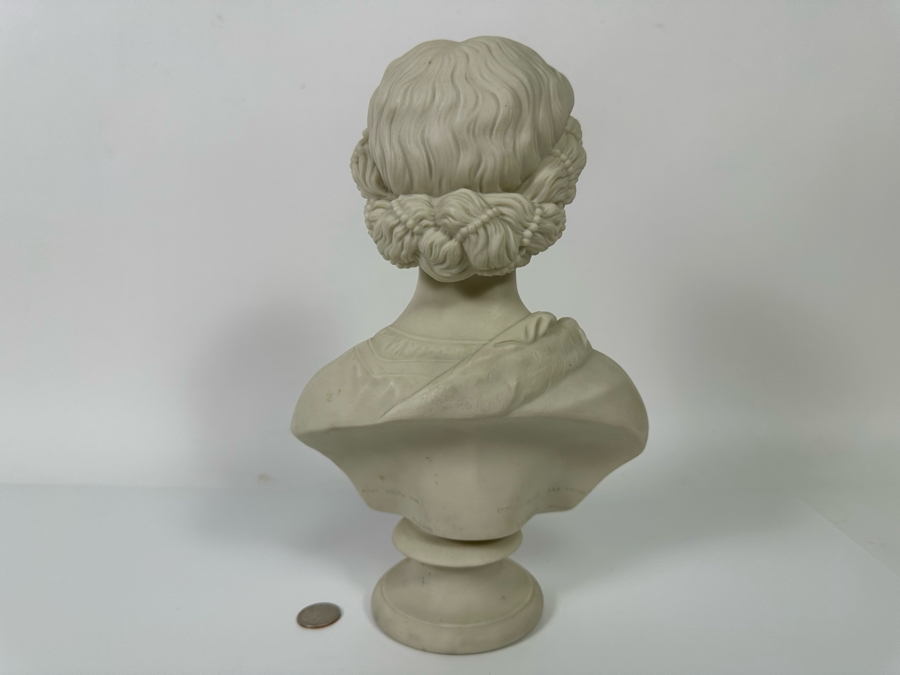 Antique 1863 Copeland Parian Ware Bust Of Diana, A Royal Princess For The Crystal Palace Art Union Felix Martin Miller Sculpture Published Feb 1863 7W X 12H [Photo 7]