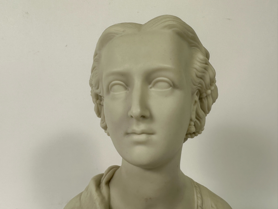 Antique 1863 Copeland Parian Ware Bust Of Diana, A Royal Princess For The Crystal Palace Art Union Felix Martin Miller Sculpture Published Feb 1863 7W X 12H [Photo 5]