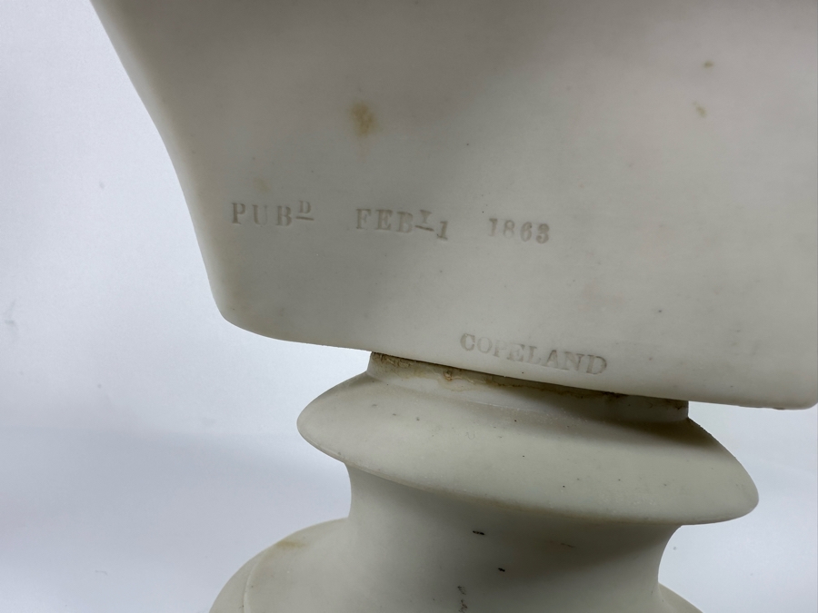 Antique 1863 Copeland Parian Ware Bust Of Diana, A Royal Princess For The Crystal Palace Art Union Felix Martin Miller Sculpture Published Feb 1863 7W X 12H [Photo 10]