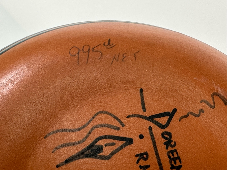 Doreen Langing / R. Nelson Navajo Native American Etched And Hand Painted Pottery Very Impressive 6W X 5H See Photos Retails $995 [Photo 15]