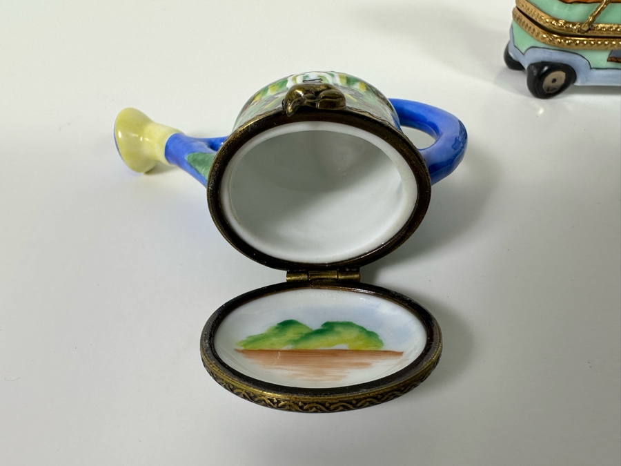 Limoges Hand Painted Porcelain Boxes, Set Of 3, 2 Limited Edition Boxes [Photo 13]