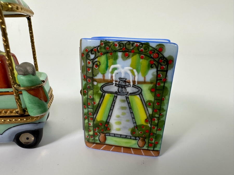 Limoges Hand Painted Porcelain Boxes, Set Of 3, 2 Limited Edition Boxes [Photo 7]