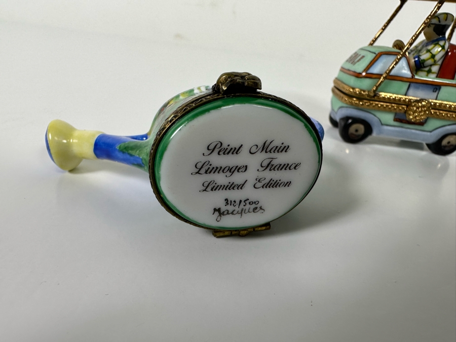 Limoges Hand Painted Porcelain Boxes, Set Of 3, 2 Limited Edition Boxes [Photo 12]