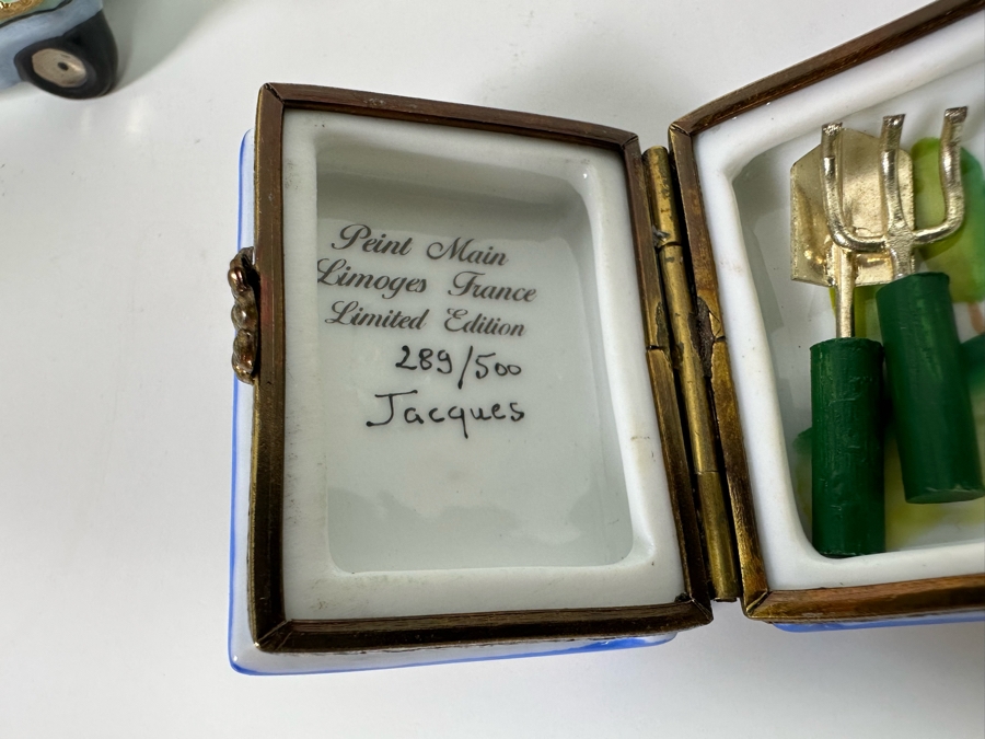 Limoges Hand Painted Porcelain Boxes, Set Of 3, 2 Limited Edition Boxes [Photo 10]