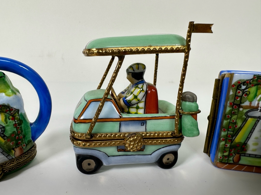 Limoges Hand Painted Porcelain Boxes, Set Of 3, 2 Limited Edition Boxes [Photo 4]