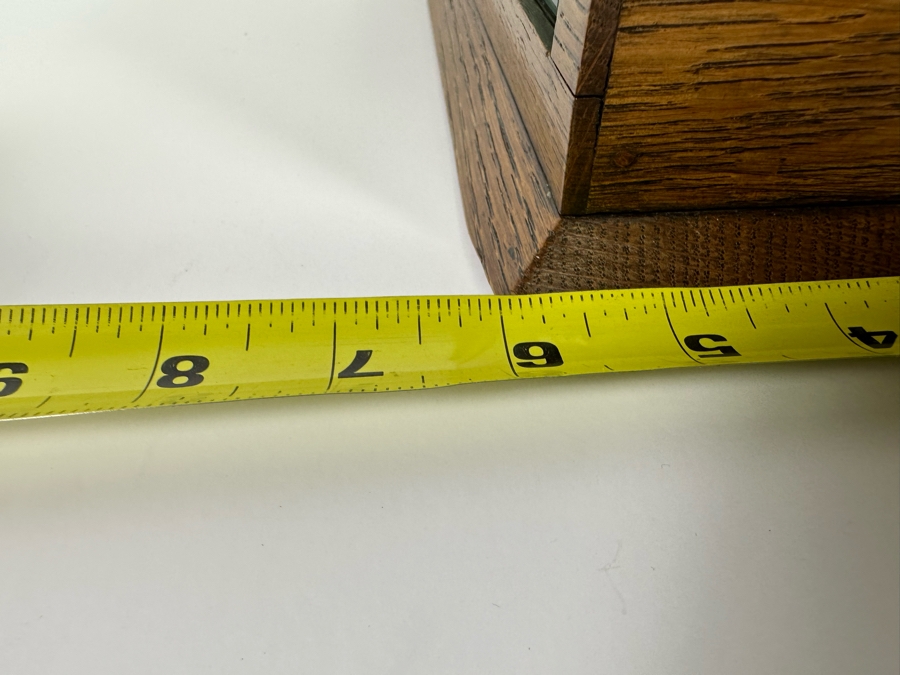 Antique Oak Locking Letters Mailbox Box With Beveled Glass Window (No Skeleton Key) 10W X 6D X 5.75H [Photo 13]