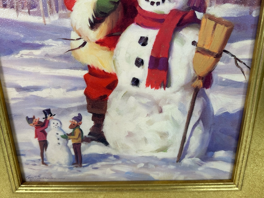 Tom Browning Christmas Santa Claus Canvas Print 11 X 14 Framed 17 X 20 [Photo 6]