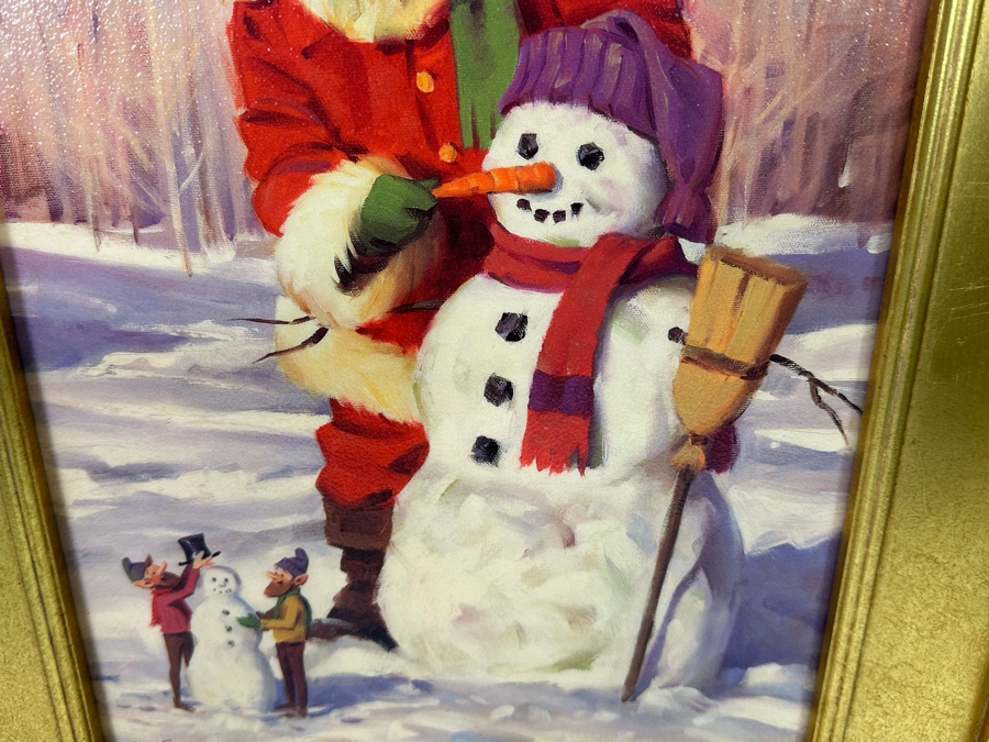 Tom Browning Christmas Santa Claus Canvas Print 11 X 14 Framed 17 X 20 [Photo 5]