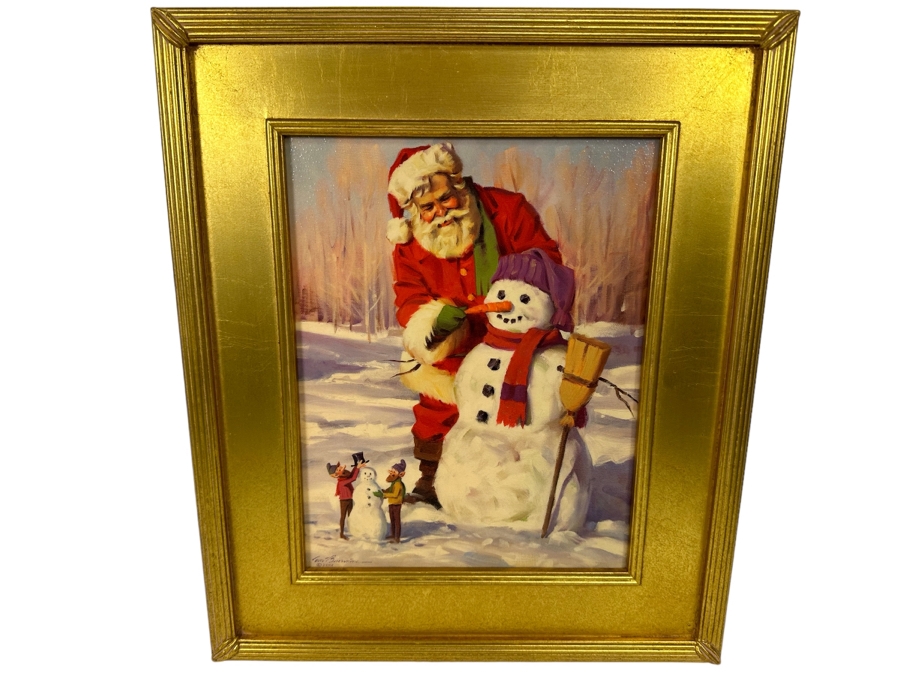 Tom Browning Christmas Santa Claus Canvas Print 11 X 14 Framed 17 X 20 [Photo 1]