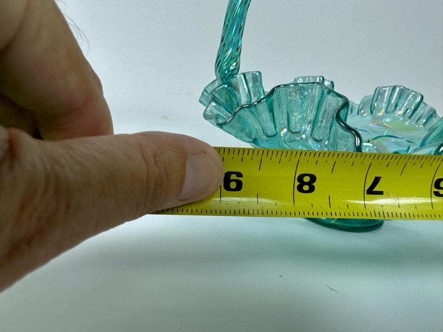 Vintage Fenton Glass Basket 9W X 9H [Photo 9]