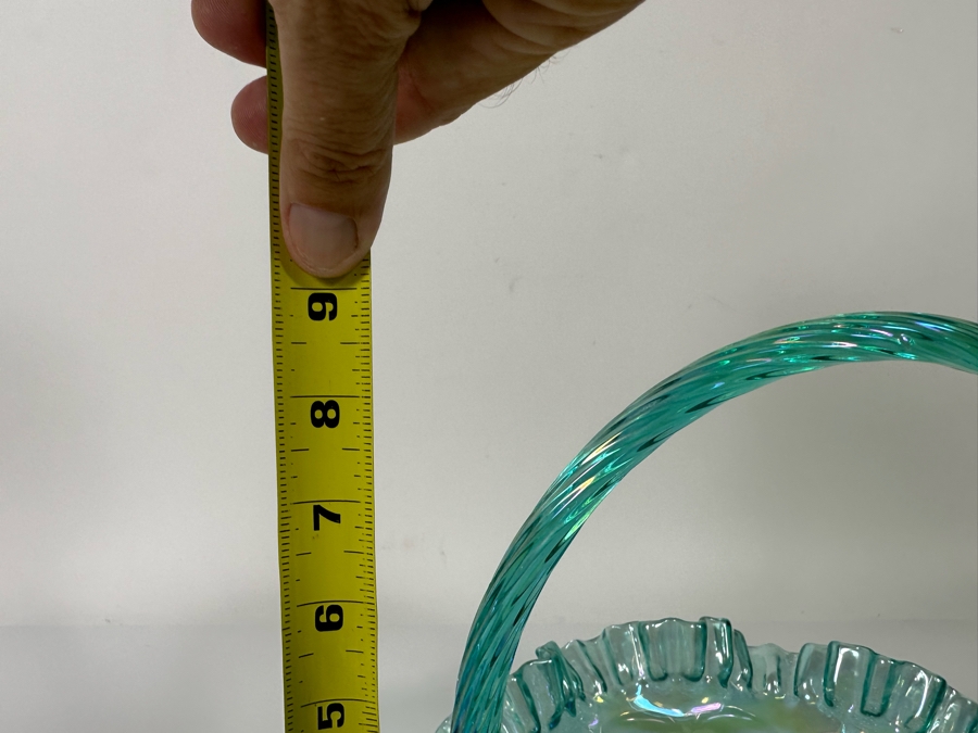 Vintage Fenton Glass Basket 9W X 9H [Photo 10]
