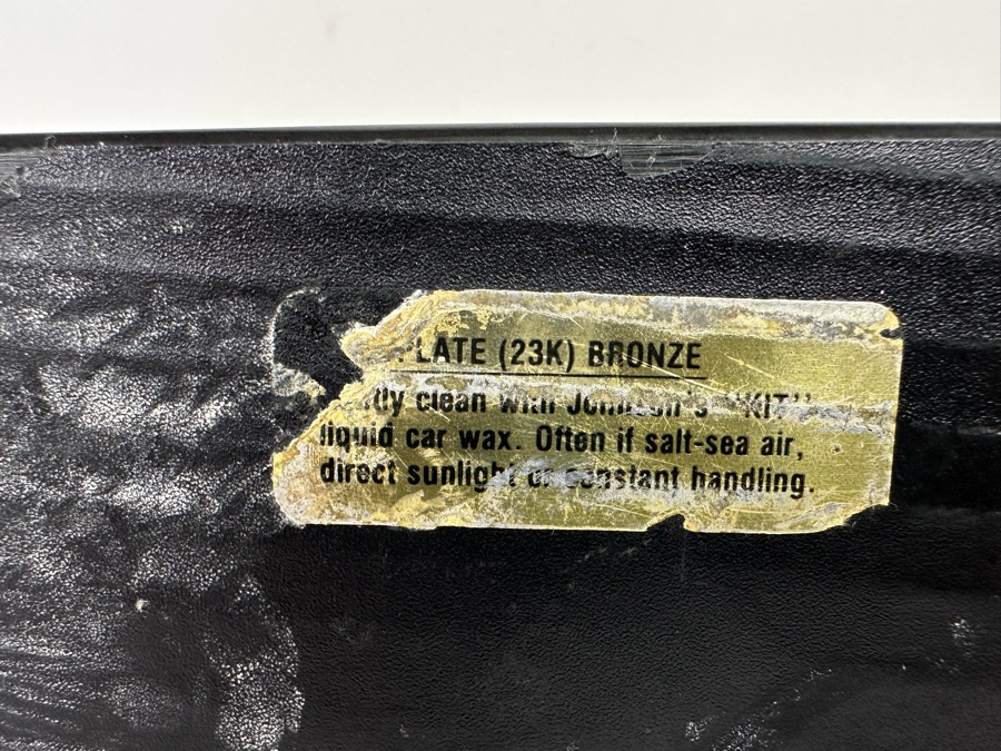 Paul Braslow Limited Edition 23K Gold Plate Bronze Bust Sculpture By Braslou Numbered 57 Of 100 1987 4W X 4D X 9H [Photo 12]