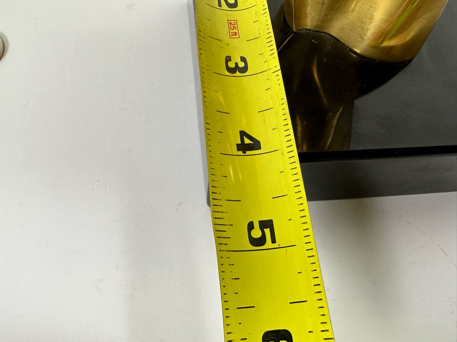 Paul Braslow Limited Edition 23K Gold Plate Bronze Bust Sculpture By Braslou Numbered 57 Of 100 1987 4W X 4D X 9H [Photo 15]