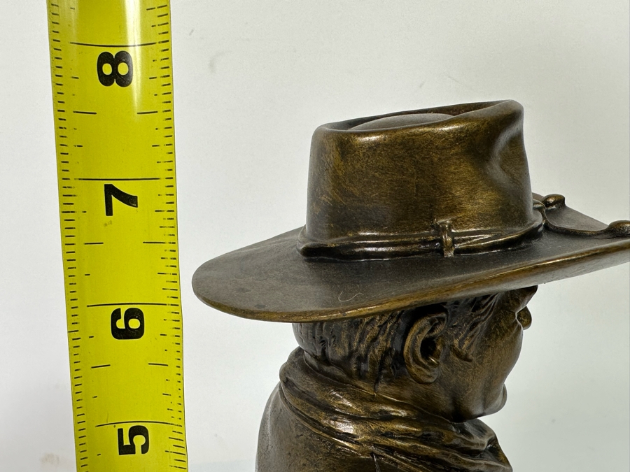 John Wayne: The American Hero Cold-Cast Bronze Bookend Limited Edition Spirit Of The West Sculpture From The Bradford Exchange 4W X 4D X 7.5H [Photo 12]