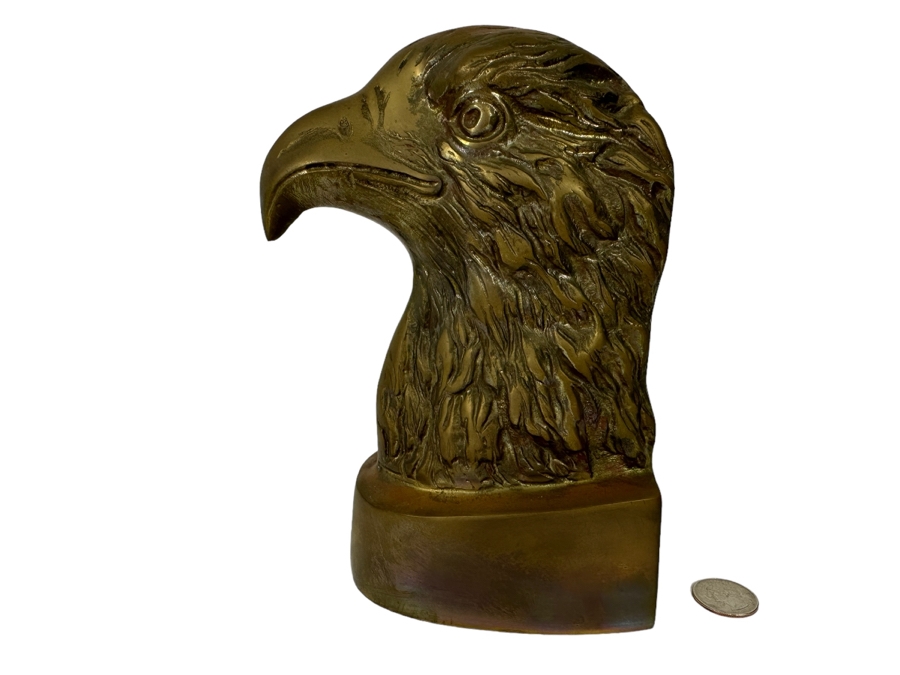 Vintage Brass Eagle Bookend 4.5W X 4D X 8H [Photo 1]