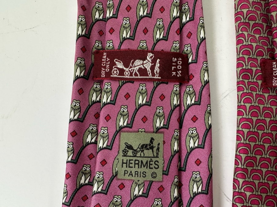 Four Hermes Paris Silk Scarves Mens [Photo 10]