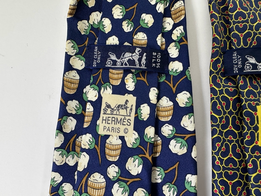 Four Hermes Paris Silk Scarves Mens [Photo 12]