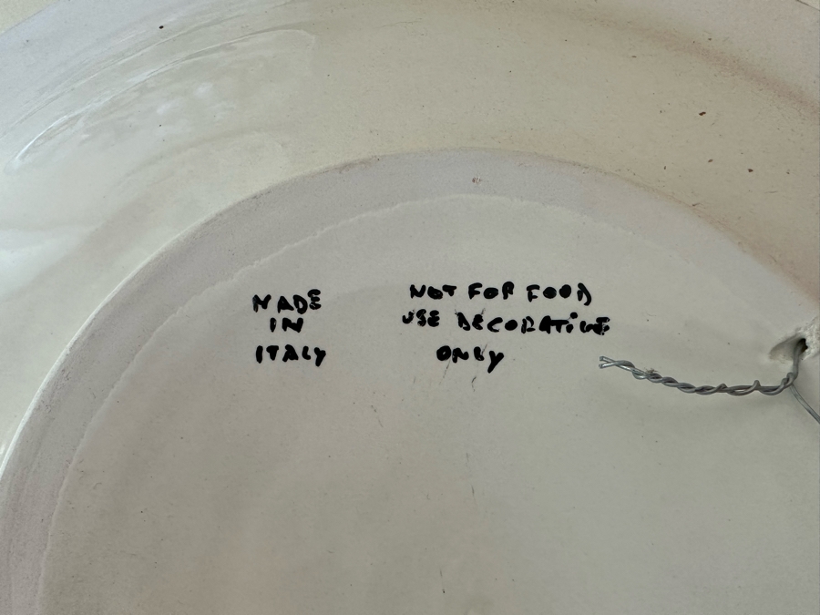 Four Hand Painted Italian Plates Wall Plaques 14R Ea [Photo 10]