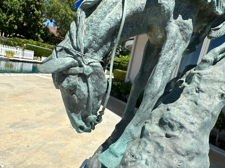 Frederic Remington Bronze Statue Titled 'Mountain Man' 11W X 10D X 27.5H [Photo 9]