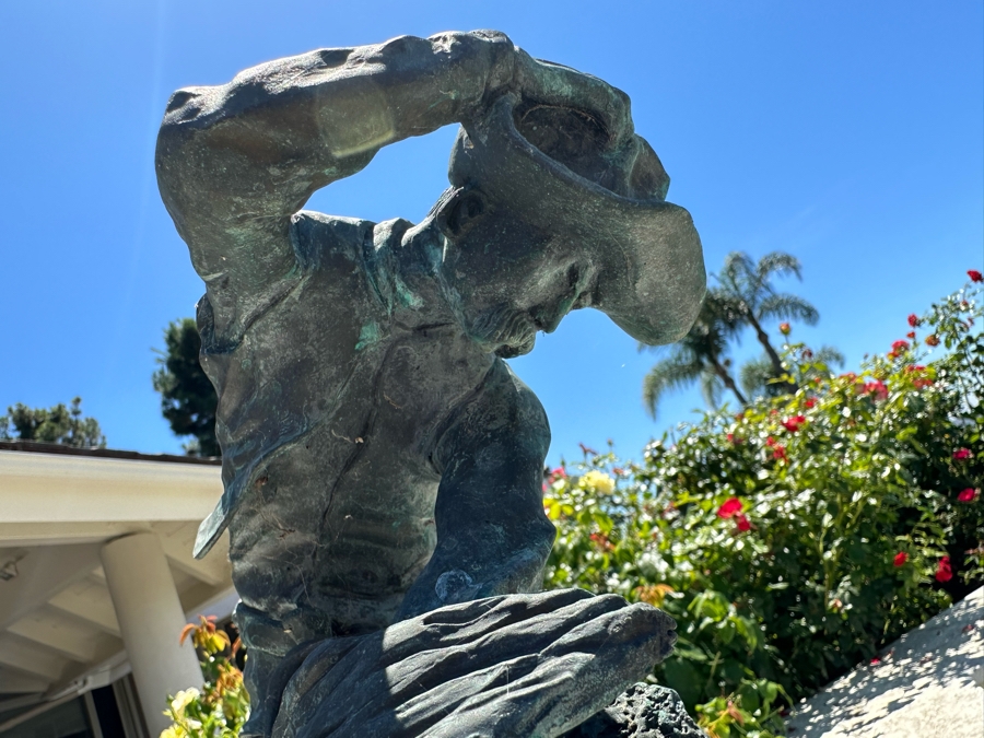 Frederic Remington Bronze Statue Titled 'Rattlesnake' 14W X 8D X 22H [Photo 13]