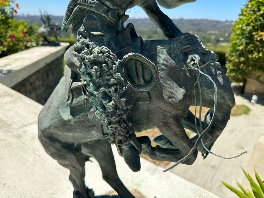 Frederic Remington Bronze Statue Titled 'Rattlesnake' 14W X 8D X 22H [Photo 11]