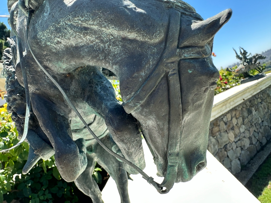 Frederic Remington Bronze Statue Titled 'Rattlesnake' 14W X 8D X 22H [Photo 14]