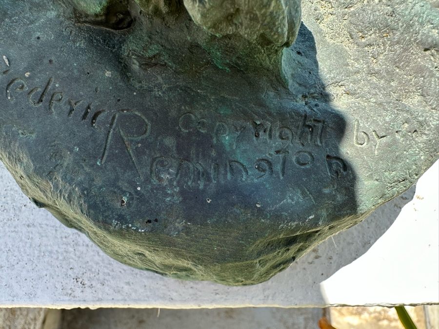 Frederic Remington Bronze Statue Titled 'Rattlesnake' 14W X 8D X 22H [Photo 6]