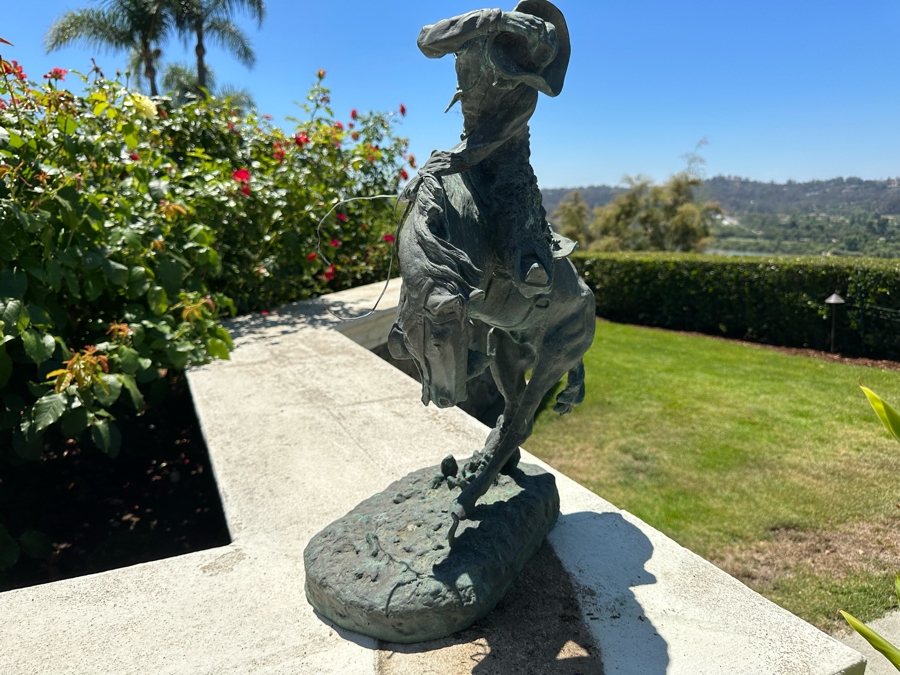 Frederic Remington Bronze Statue Titled 'Rattlesnake' 14W X 8D X 22H [Photo 15]