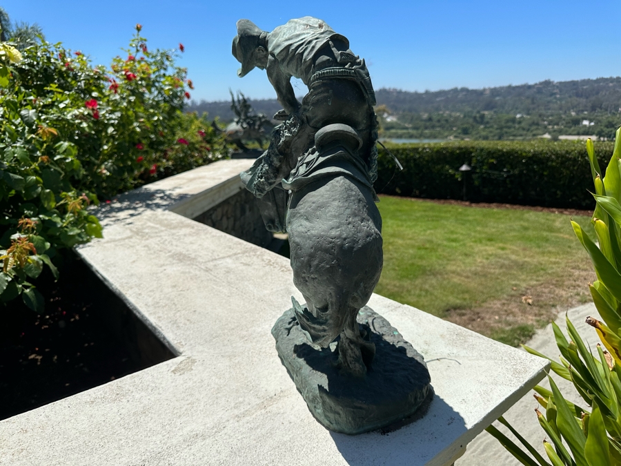 Frederic Remington Bronze Statue Titled 'Rattlesnake' 14W X 8D X 22H [Photo 9]