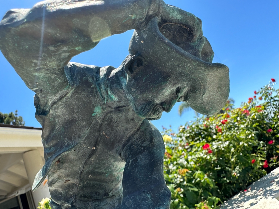 Frederic Remington Bronze Statue Titled 'Rattlesnake' 14W X 8D X 22H [Photo 12]