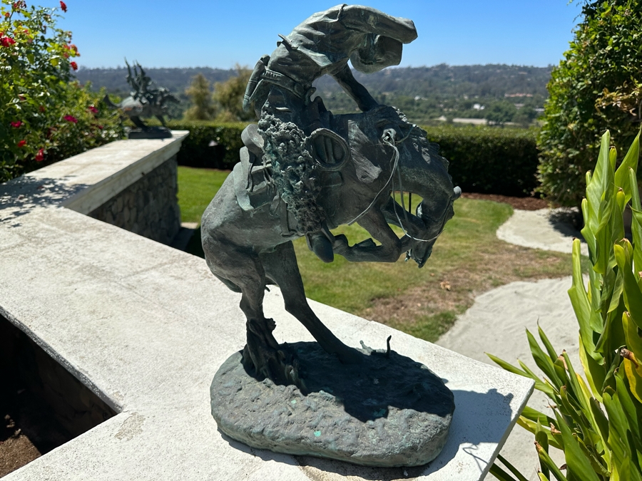 Frederic Remington Bronze Statue Titled 'Rattlesnake' 14W X 8D X 22H [Photo 10]