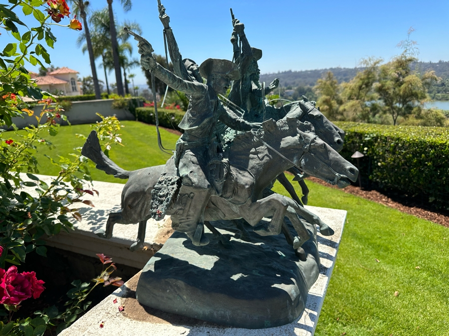 Frederic Remington Limited Edition Bronze Statue Titled 'Coming Through The Rye' Numbered 26 Of 100, Large 24W X 22D X 28H [Photo 4]