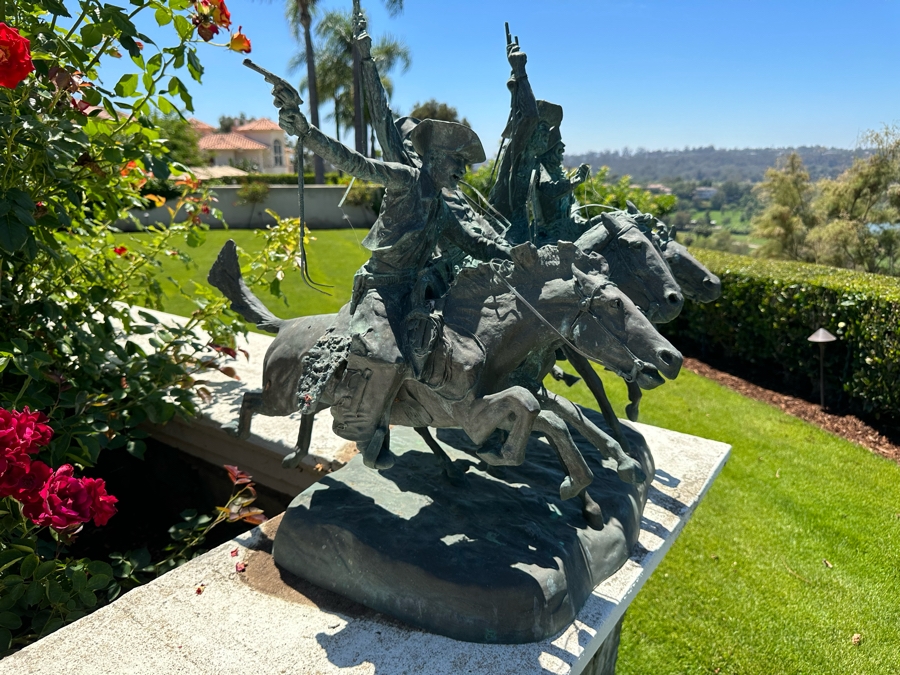 Frederic Remington Limited Edition Bronze Statue Titled 'Coming Through The Rye' Numbered 26 Of 100, Large 24W X 22D X 28H [Photo 3]