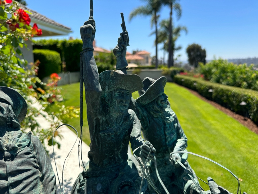 Frederic Remington Limited Edition Bronze Statue Titled 'Coming Through The Rye' Numbered 26 Of 100, Large 24W X 22D X 28H [Photo 8]