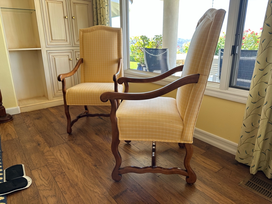 Pair Of Elegant Upholstered Armchairs 24W X 27D X 46H [Photo 5]