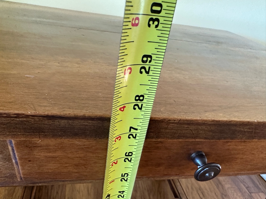 Antique Barley Twist Wooden Table Desk With Drawer 29W X 21.5D X 27.5H [Photo 11]