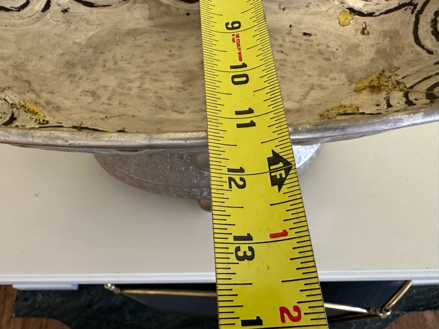 Decorative Silver Tone Centerpiece Bowl 20.5W X 11.5D X 8H [Photo 8]