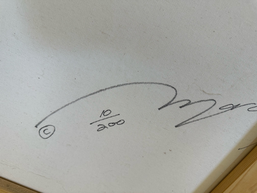 Maher Morcos Large Hand Signed Limited Edition Giclee Artwork Portofino Italy Signed And Numbered 10 Of 200 On Verso Canvas 70 X 32 Framed 78 X 41.5 [Photo 25]