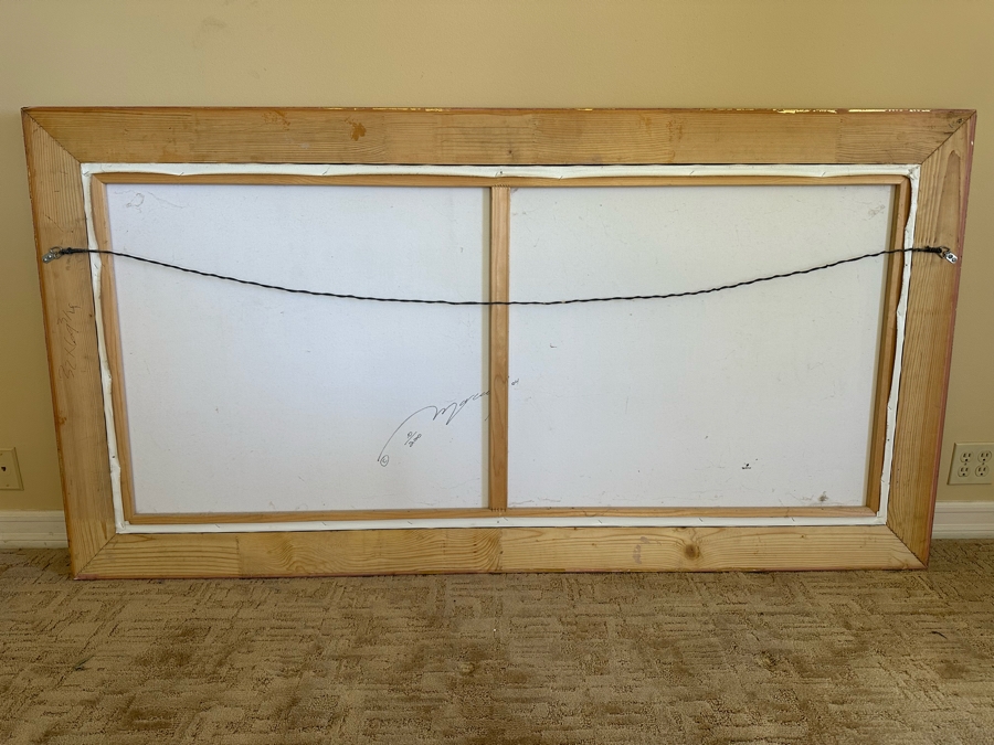 Maher Morcos Large Hand Signed Limited Edition Giclee Artwork Portofino Italy Signed And Numbered 10 Of 200 On Verso Canvas 70 X 32 Framed 78 X 41.5 [Photo 23]