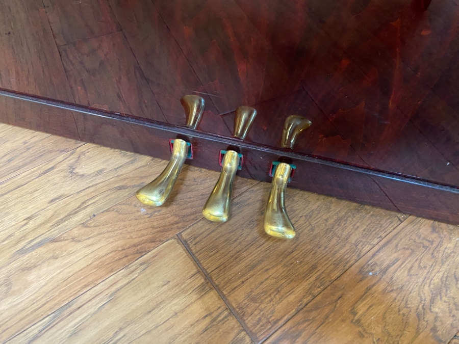 Stunning Hallet, Davis & Co Boston Lacquer Finish Upright Piano With Bench [Photo 7]