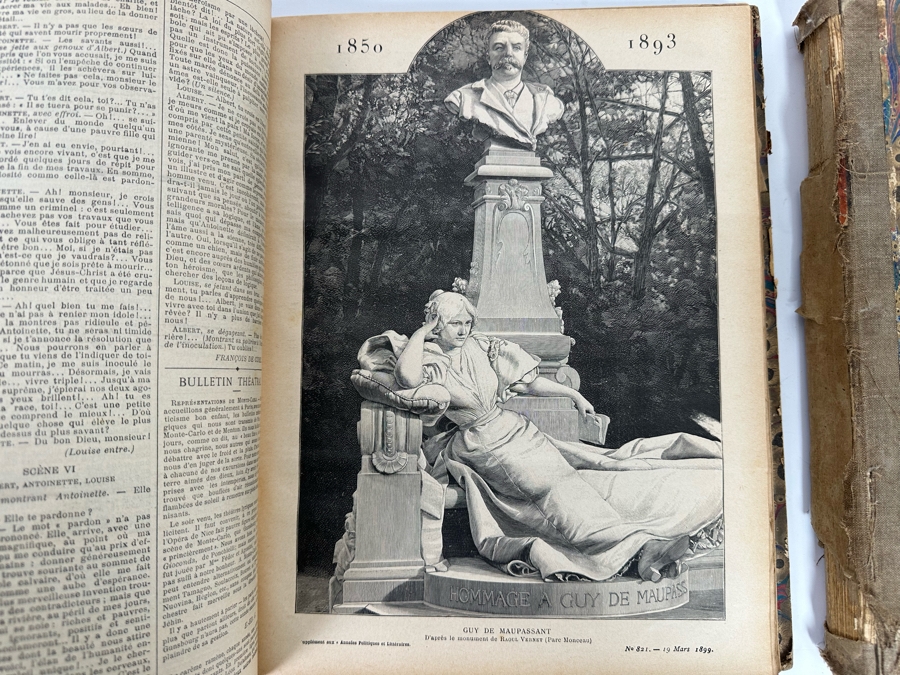 Pair Of Antique 1899 Les Annales Politiques Et Litteraires Books Tomes Paris - See Photos [Photo 6]