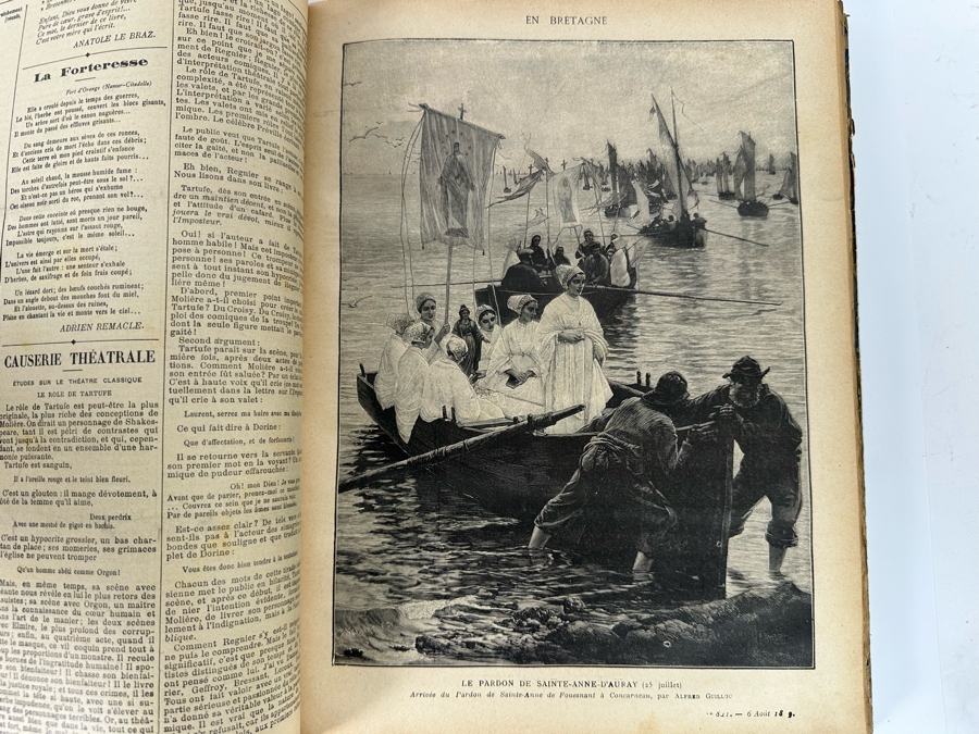 Pair Of Antique 1899 Les Annales Politiques Et Litteraires Books Tomes Paris - See Photos [Photo 14]