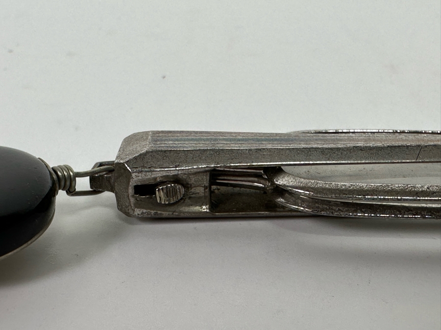 Vintage Art Deco Sterling Silver Lorgnette Folding Spectacles With Handle Pendant [Photo 9]