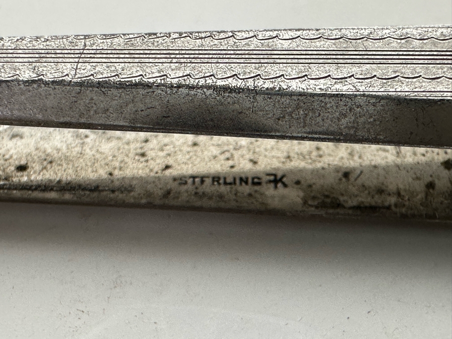 Vintage Art Deco Sterling Silver Lorgnette Folding Spectacles With Handle Pendant [Photo 6]