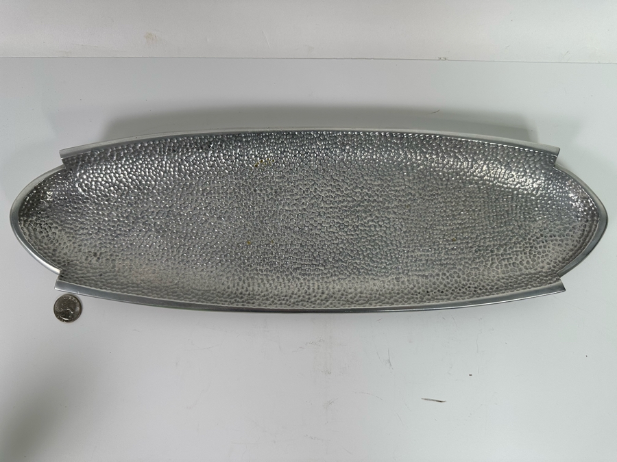 Arthur Court Designs Dimpled Oval Serving Tray 18.5W X 6D [Photo 2]