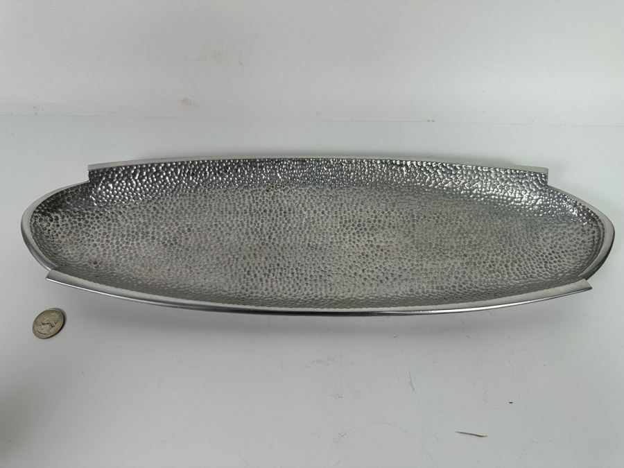 Arthur Court Designs Dimpled Oval Serving Tray 18.5W X 6D [Photo 3]