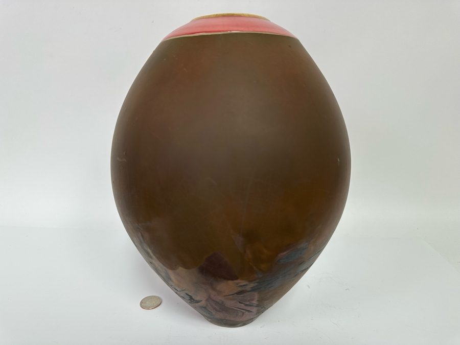 Art Studio Raku Pottery Vase 8.5W X 12H [Photo 2]